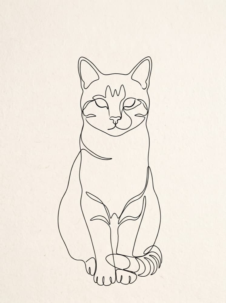 Cleo as Minimalist Line-art
